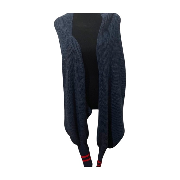 Free People Sweaters - Free People blue knit shawl/sweater One Size